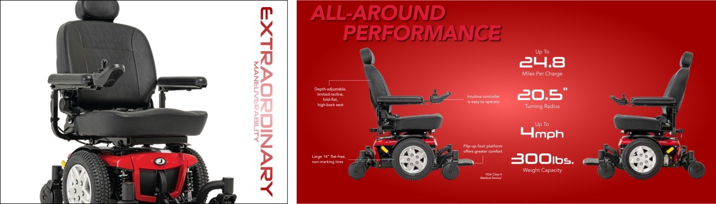 Pride Jazzy 600 ES power wheelchair