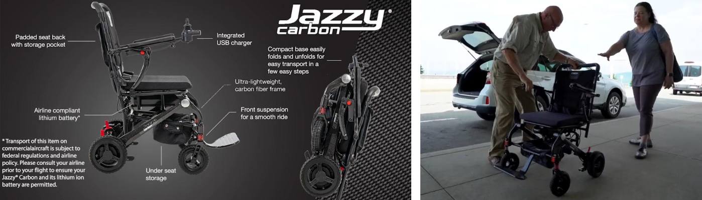 Pride Jazzy Carbon power wheelchair